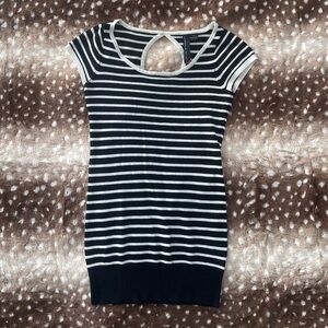 Full length striped cap sleeve top